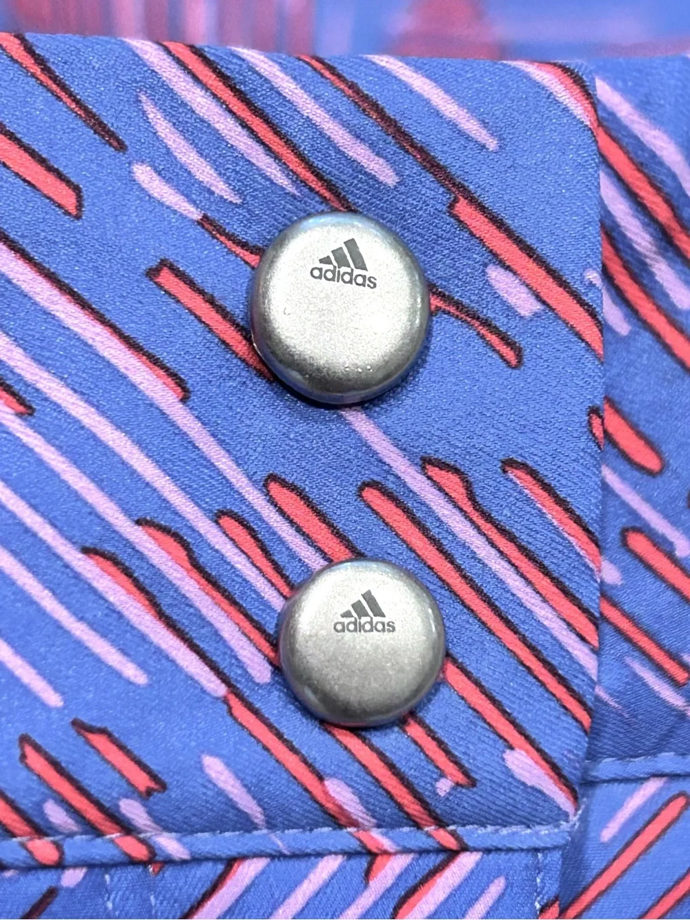 Adidas 2015 W Print 7” Activewear Bermuda Short Baja Blue Women's Size 12 N